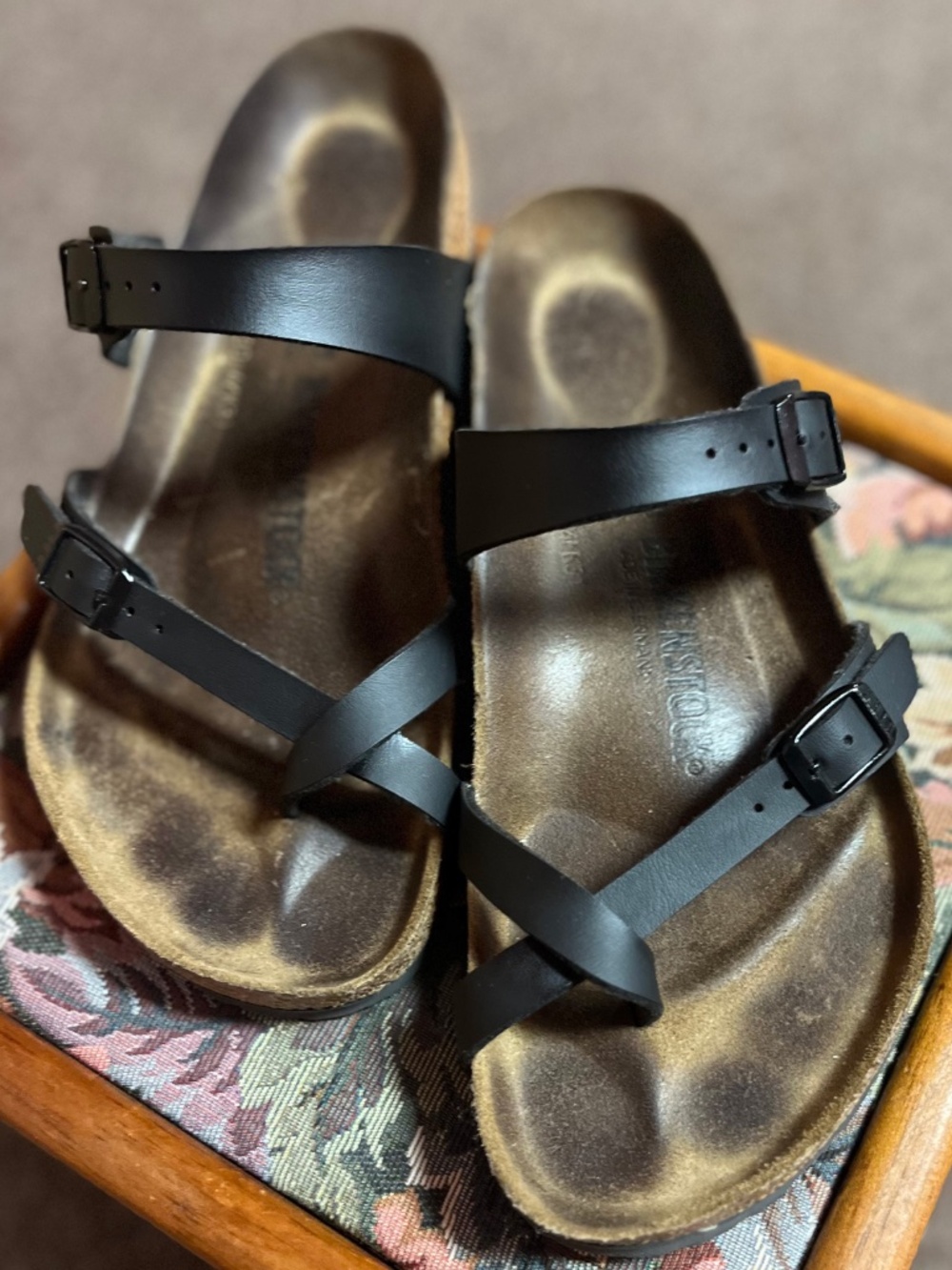 Birkenstock Mayari Women's Regular Birko-Flor Black Size EU 40 barely worn